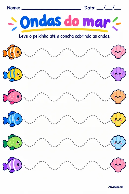 Página de exemplo do Super Caderno de Caligrafia